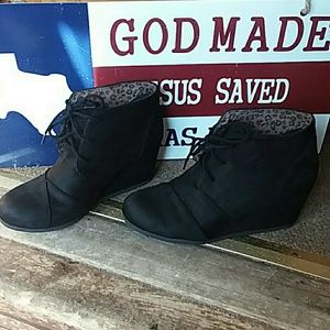 Black ankle boots
